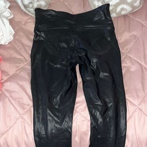 Leather spanx leggings